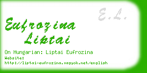 eufrozina liptai business card